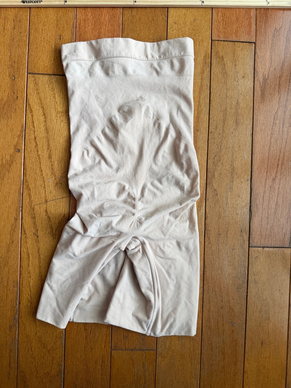 Spanx Shapewear High Waisted Mid-thigh Shorts Slimming Size Small Tan